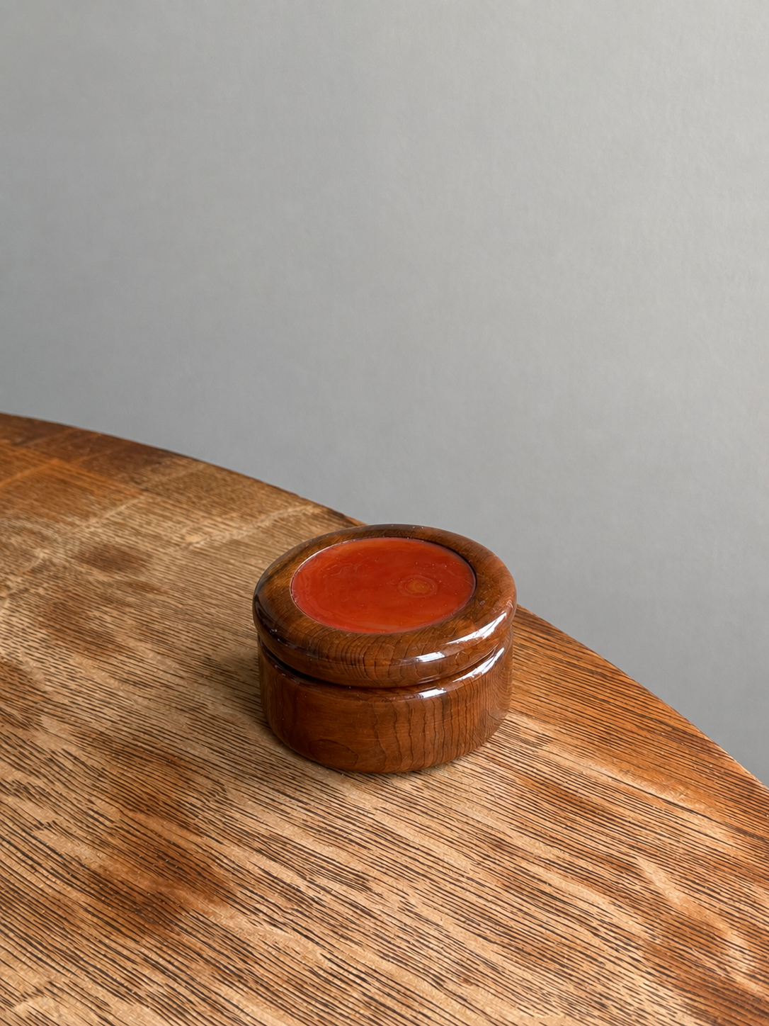 TURNED WOOD LIDDED BOX