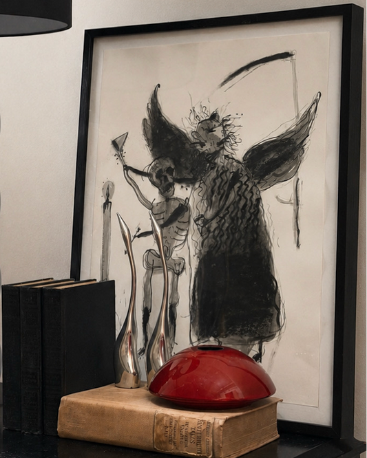 ANGEL AND SKELETON BY ROBERT DANDAROV (c. 1985)