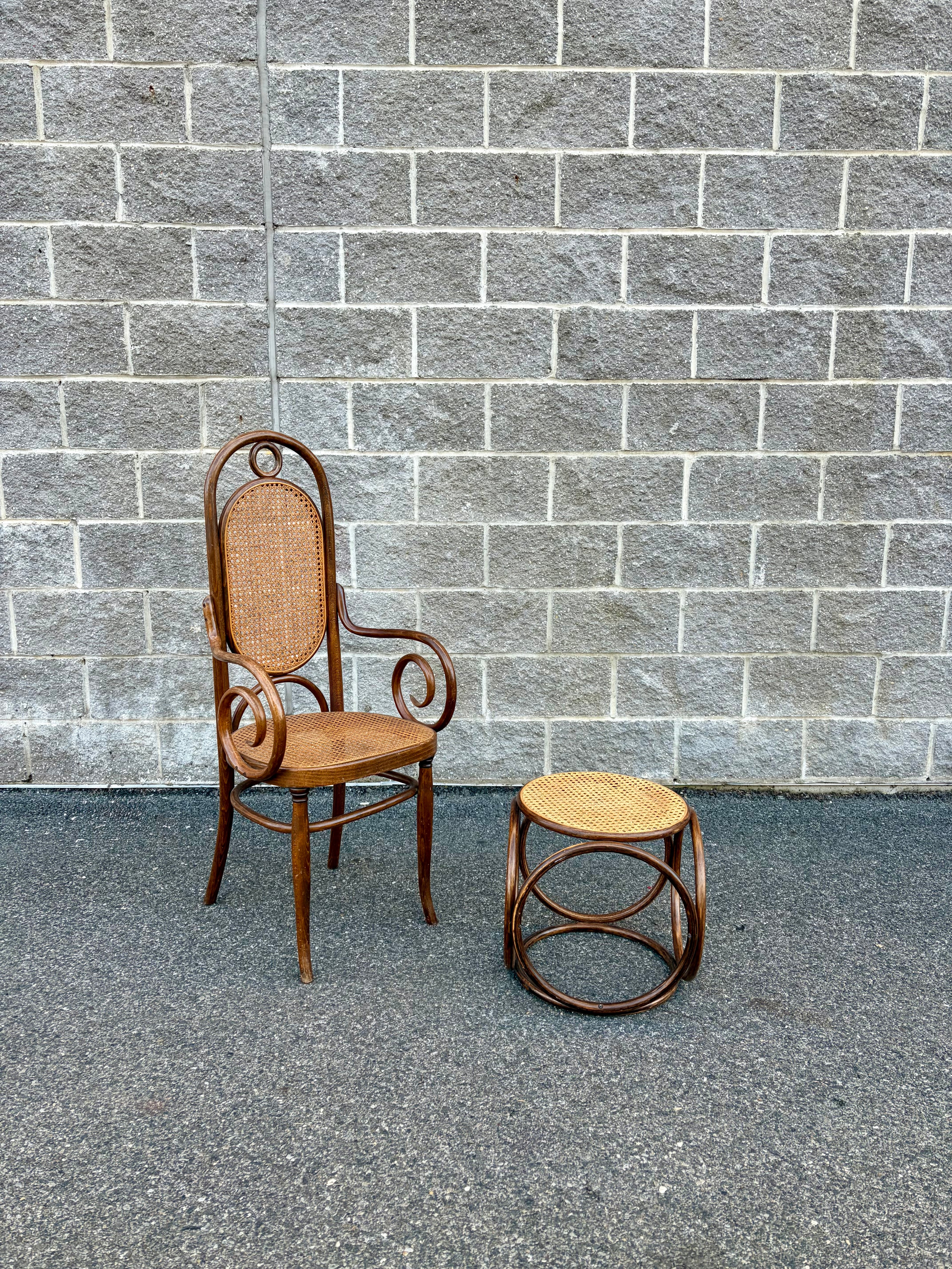 THONET CHAIR + OTTOMAN