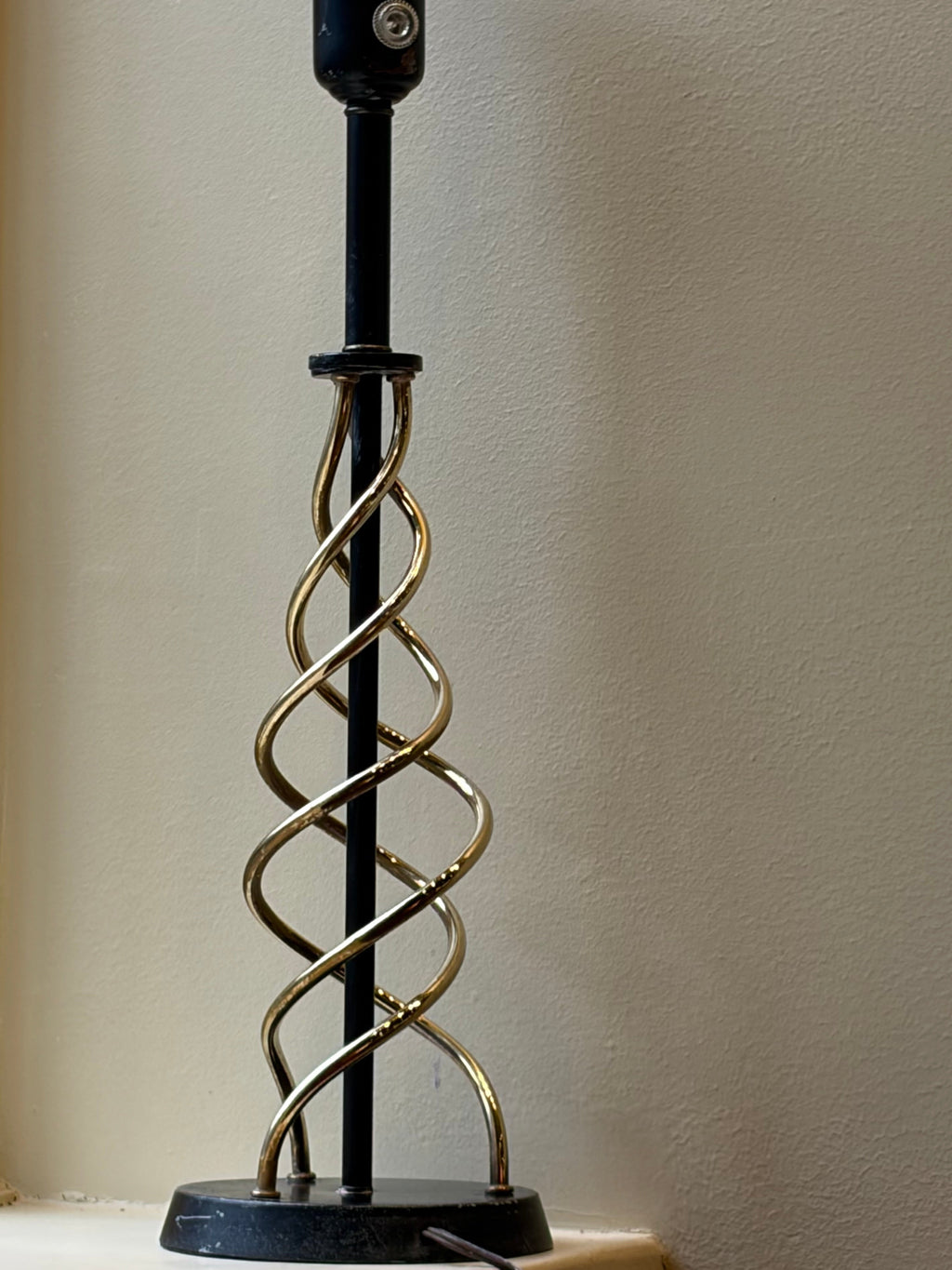 Brass Table Lamp With Atomic Silhouette (c. 1970s)
