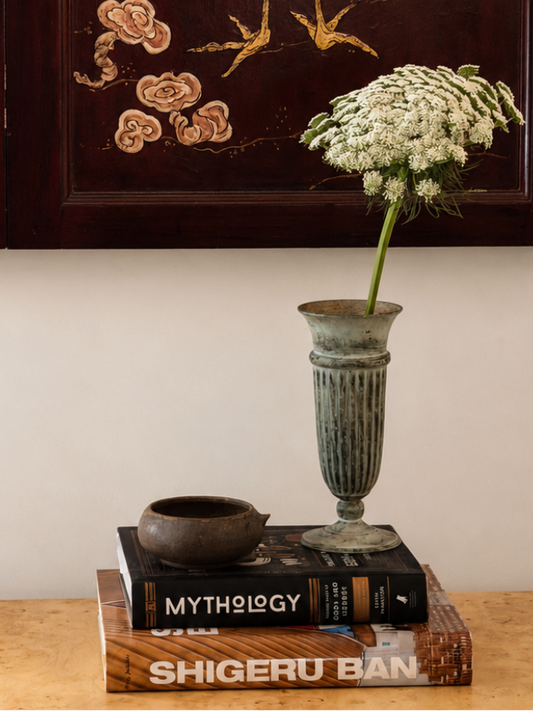 PATINATED FLUTED VASE