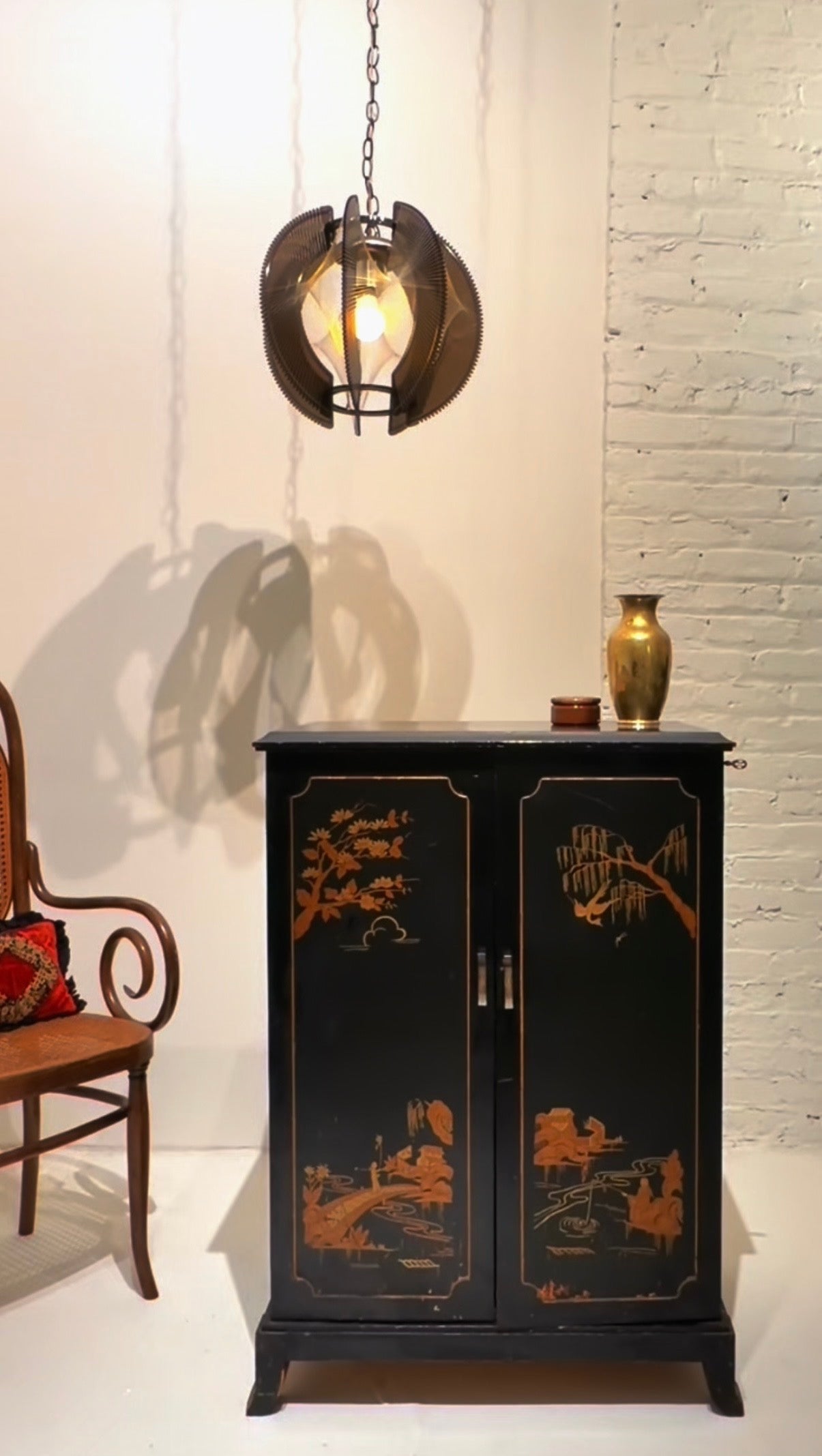 Japanese Lacquer Bar Cabinet (Japan, c. 1950's)