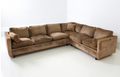 VELVET SECTIONAL SOFA c. 1970s