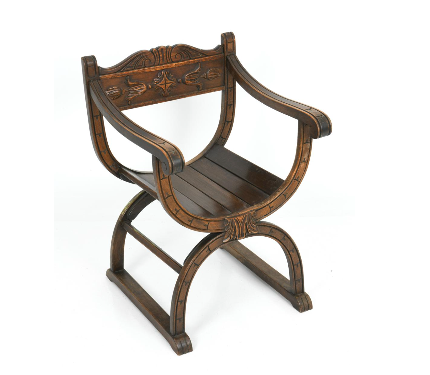 RENAISSANCE REVIVAL STYLE EUROPEAN MAHOGANY CHAIR