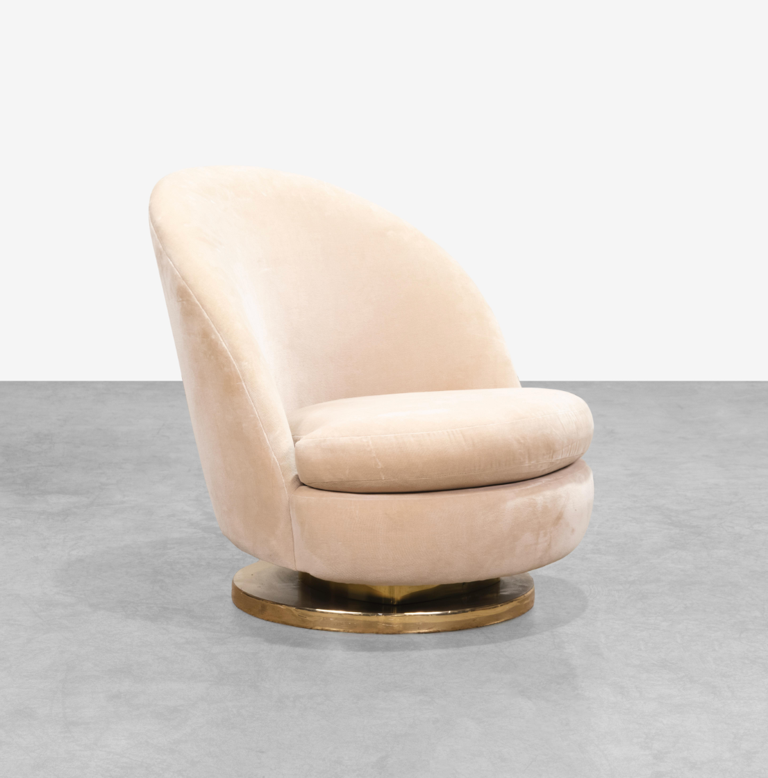 MILO BAUGHMAN SWIVEL LOUNGE CHAIR (c. MID-TWENTIETH CENTURY)