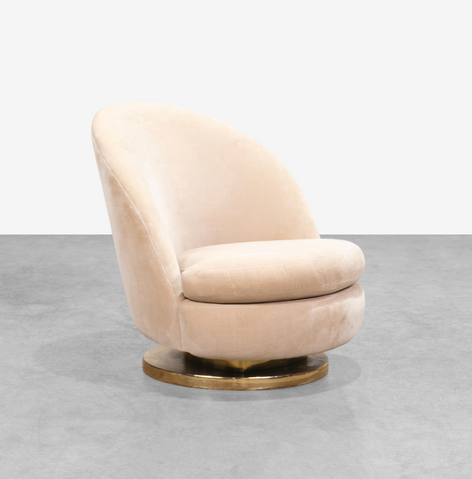 MILO BAUGHMAN SWIVEL LOUNGE CHAIR (c. MID-TWENTIETH CENTURY)
