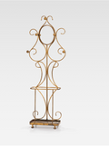 VINTAGE GILT METAL HALL TREE