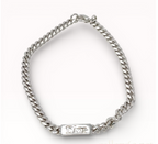 Vintage Christian Dior Logo Curb Chain Bracelet (c. 1990's)