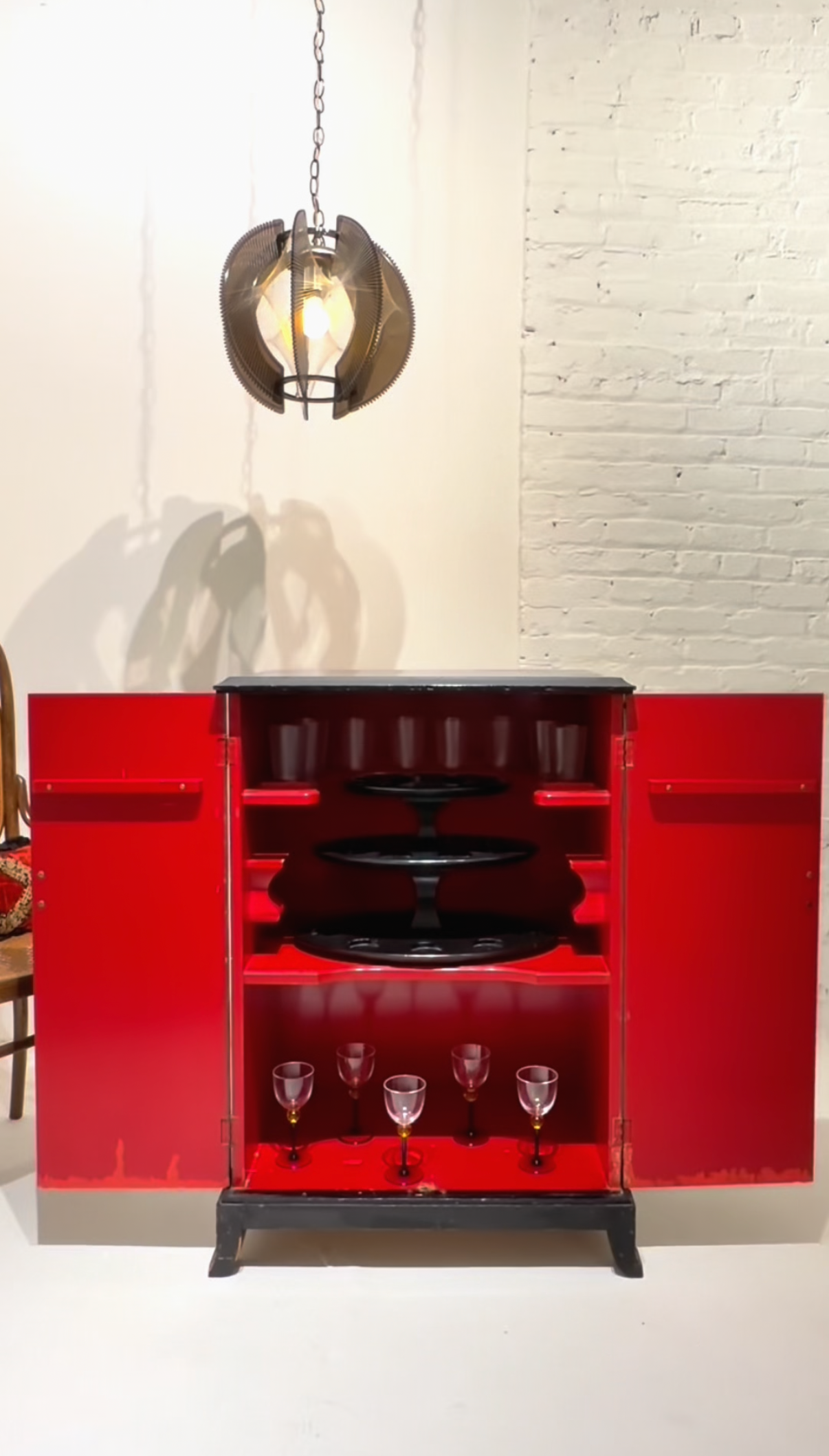 Japanese Lacquer Bar Cabinet (Japan, c. 1950's)