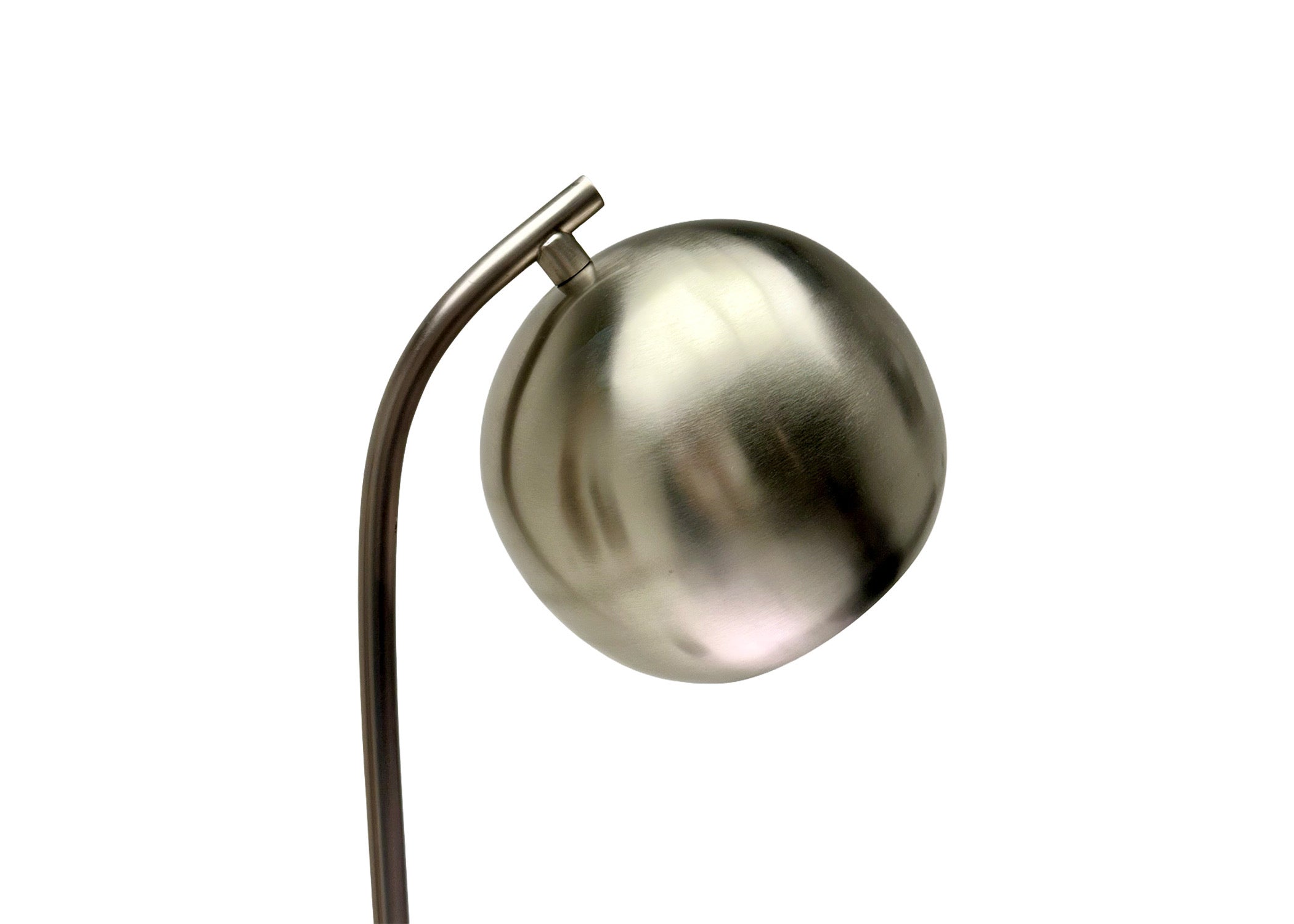 CHROME EYEBALL FLOOR LAMP WITH MARBLE BASE