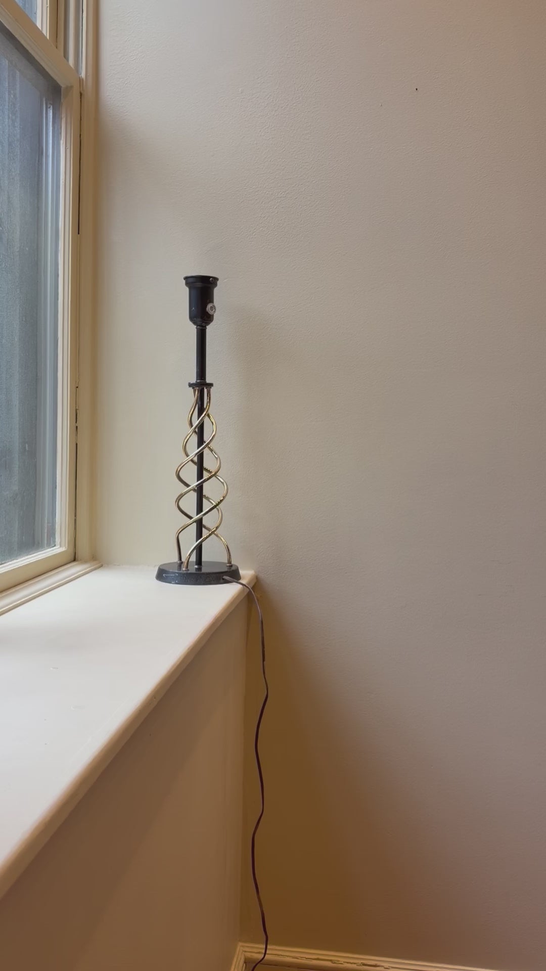 Brass Table Lamp With Atomic Silhouette (c. 1970s)